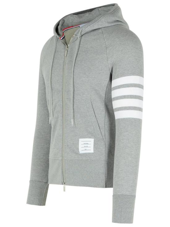  톰브라운 클래식 루프백 4바 풀 지퍼 후디 MJT022H 00535 068 Grey - THOM BROWNE