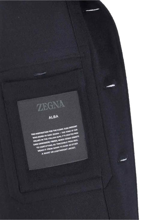 25FW 에르메네질도제냐 긴팔 셔츠 RE8V46 SOT6B 210G Black - ERMENEGILDO ZEGNA