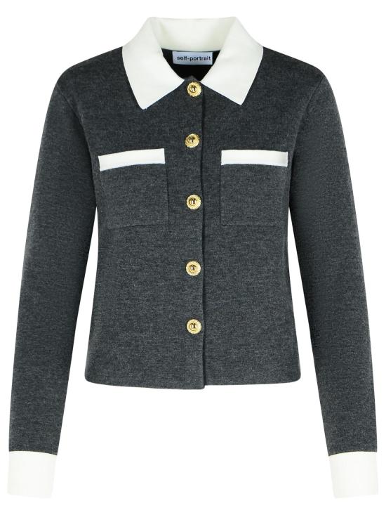 25FW 셀프 포트레이트 가디건 PF25 048C GRGREY Grey