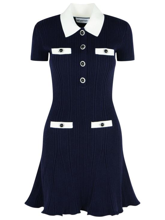 25FW 셀프 포트레이트 숏 원피스 AW25 014S NNAVY Navy