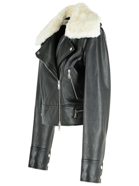 25FW 스포트막스 가죽 자켓 2522446012001 Black - SPORTMAX