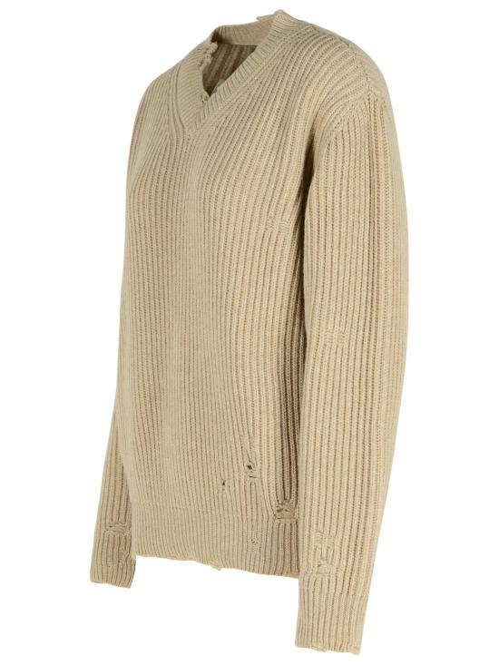 25FW MM6 메종마르지엘라 스웨터 S52HN0011 M13138806M Ivory - MM6 MAISON MARGIELA