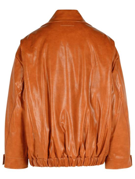 25FW MM6 메종마르지엘라 가죽 자켓 S52AM0325 M35465188 Orange - MM6 MAISON MARGIELA