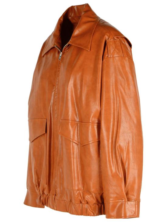 25FW MM6 메종마르지엘라 가죽 자켓 S52AM0325 M35465188 Orange - MM6 MAISON MARGIELA