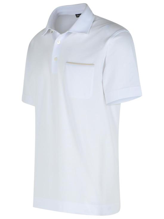 25FW 에르메네질도제냐 폴로 티셔츠 RUG392A2 G752N00 White - ERMENEGILDO ZEGNA