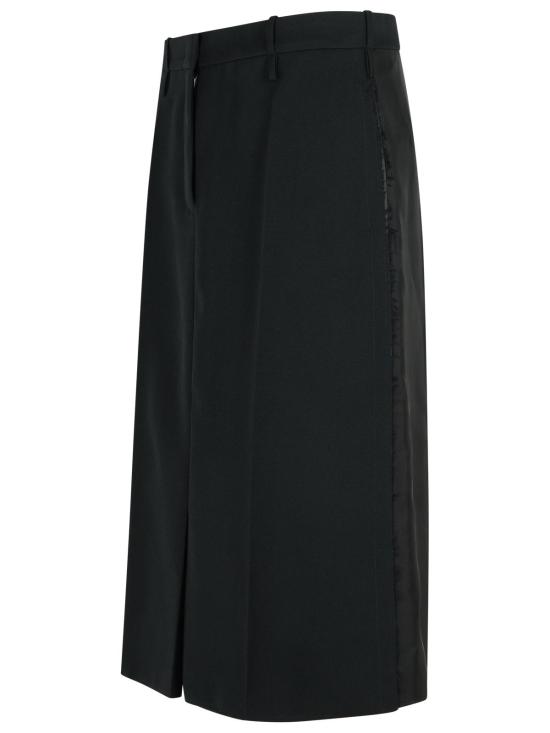 25FW 질샌더 미디 스커트 J02MA0332 J40002001 Black - JIL SANDER