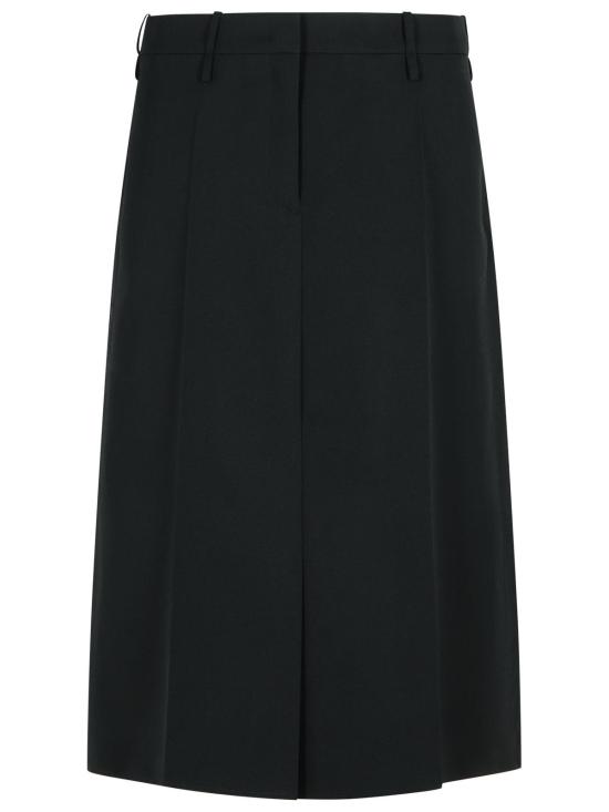 25FW 질샌더 미디 스커트 J02MA0332 J40002001 Black