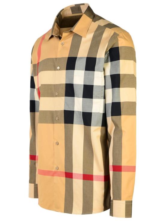  버버리 체크 코튼 셔츠 8071445 A7028 Brown - BURBERRY