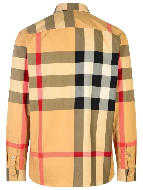  버버리 체크 코튼 셔츠 8071445 A7028 Brown - BURBERRY