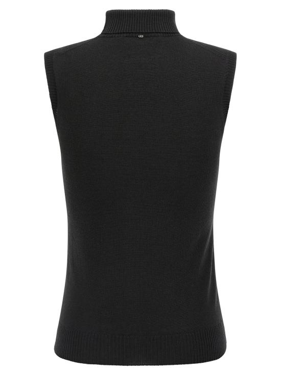 25FW 스포트막스 VERTIGO 베르티고 버진울 슬리브리스 탑  2522366011600001 Black - SPORTMAX