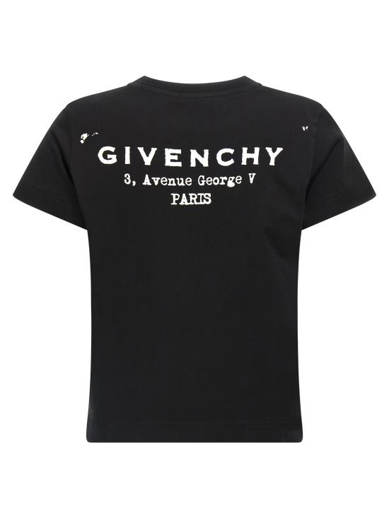 26SS 지방시 반팔 티셔츠 BW70FJP75N001 White Black - GIVENCHY