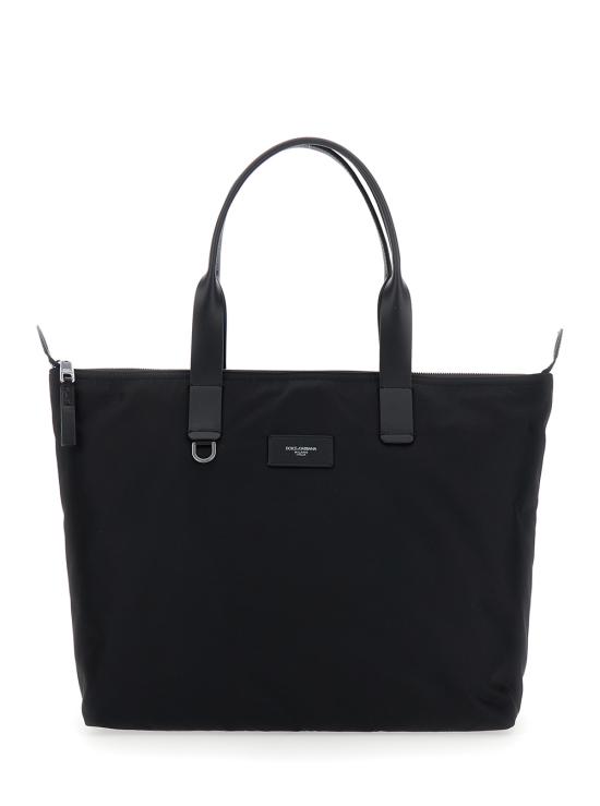 25FW 돌체앤가바나 나일론 스무스 카프스킨 쇼핑백 BM2375AN4218B956 Black
