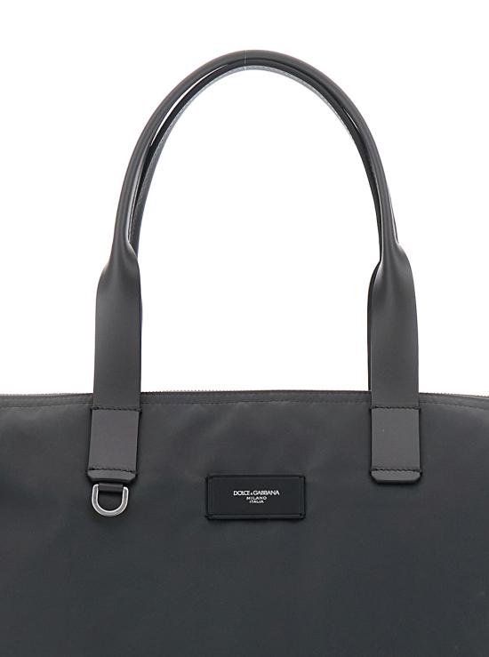 25FW 돌체앤가바나 나일론 스무스 카프스킨 쇼핑백 BM2375AN4218B848 Grey - DOLCE & GABBANA