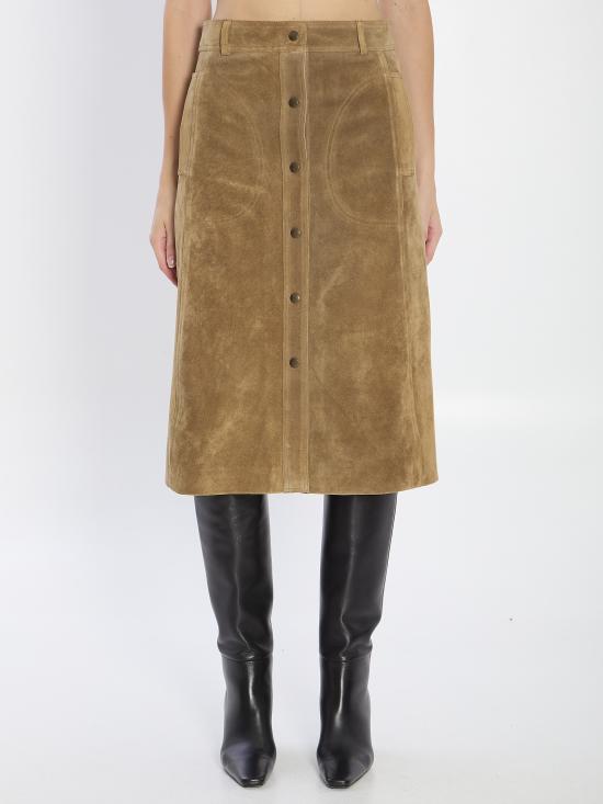 25FW 아르마 미디 스커트 008L256072 OLIVE GREEN