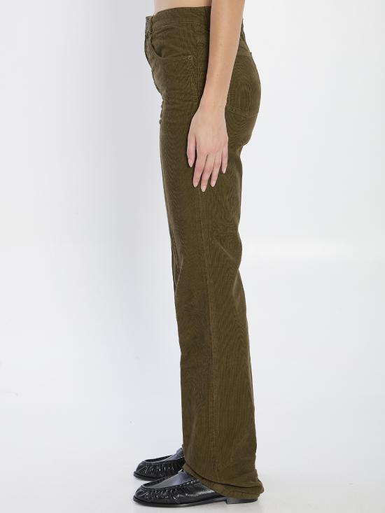 25FW 생로랑 스트레이트 팬츠 705103Y29IA 3564 GREEN - SAINT LAURENT