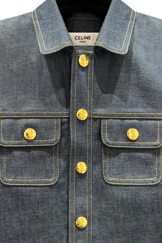 25FW 셀린느 미디 원피스 RR03S084207IA Denim - CELINE