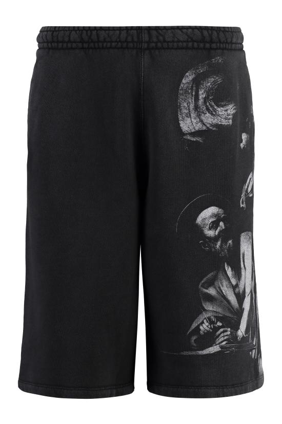 25SS 오프화이트 숏팬츠 OMCI016C99FLE0011077 black