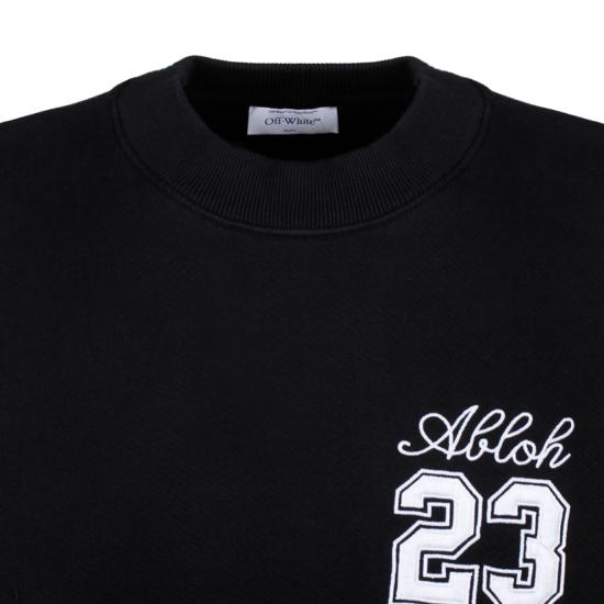 25SS 오프화이트 긴팔 티셔츠 OMBA054S24FLE0091001 black - OFF WHITE