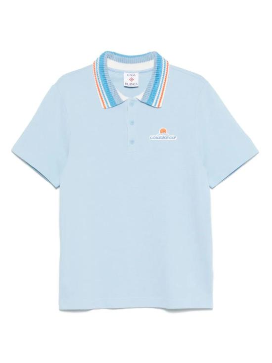 25FW 카사블랑카 반팔 티셔츠 MPF25JTP243 03 PALE BLUE