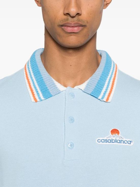 25FW 카사블랑카 반팔 티셔츠 MPF25JTP243 03 PALE BLUE - CASABLANCA