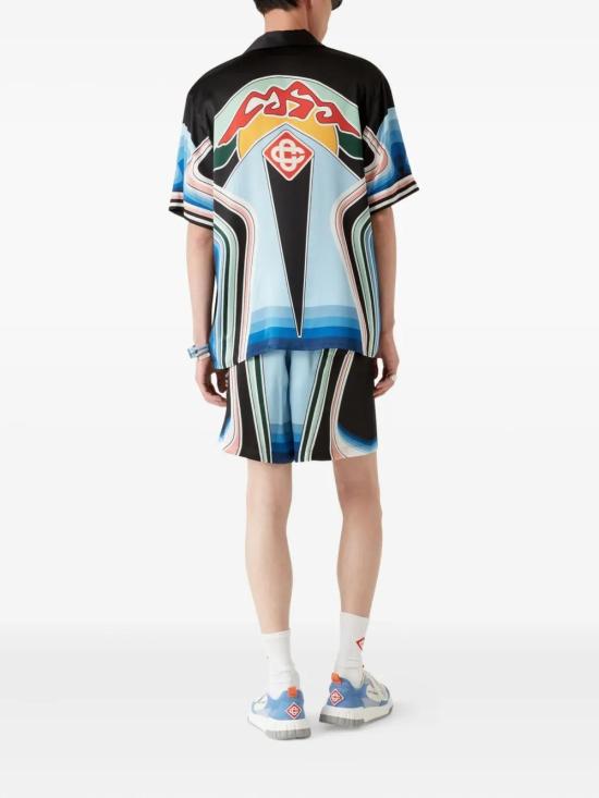 25FW 카사블랑카 반팔 셔츠 MPF25SH003 06 GRAPHIC MOUNTAIN - CASABLANCA