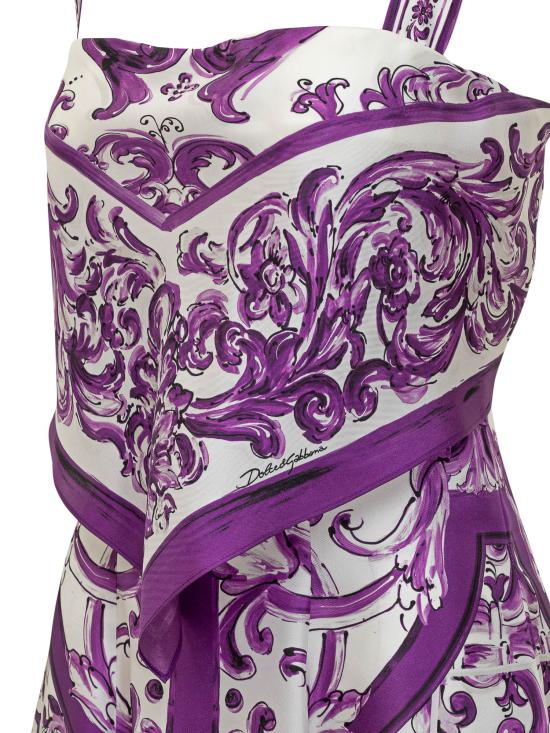 25FW 돌체앤가바나 원피스 F6TZBTHI1T1 HP5DQ MIX MAIOLICA VIOLA - DOLCE & GABBANA