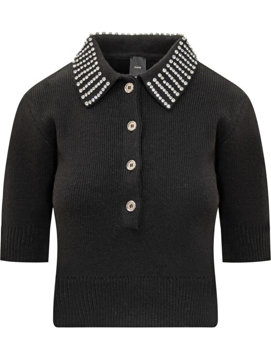 25FW 핑코 폴로 티셔츠 105745A2S4 Z99 NERO LIMOUSINE