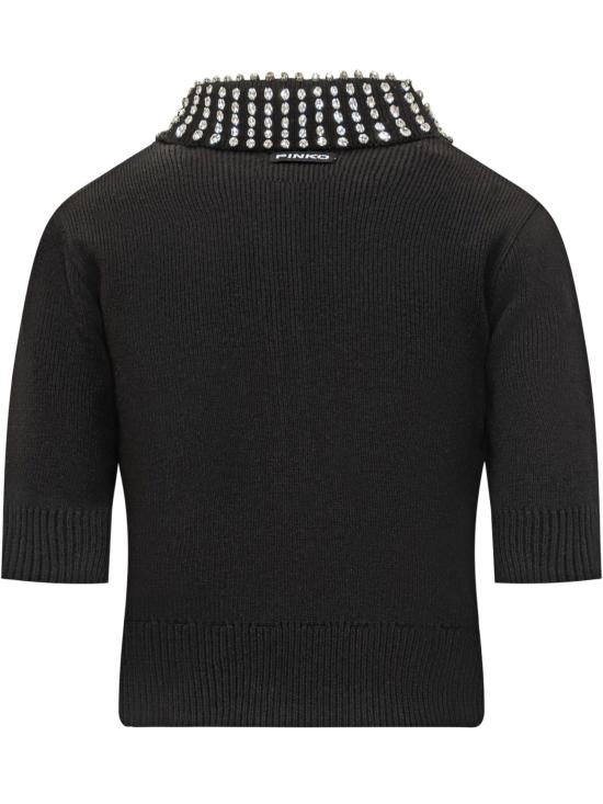 25FW 핑코 폴로 티셔츠 105745A2S4 Z99 NERO LIMOUSINE - PINKO