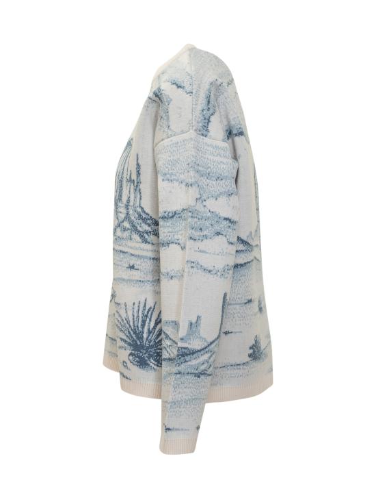 25FW 알라누이 스웨터 LWHE068E25KNI002 0F45 CHALK BLUEBELL - ALANUI