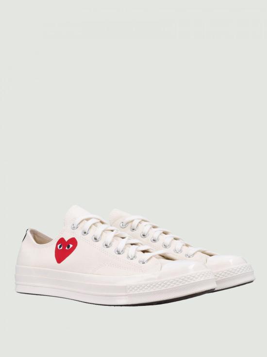 25FW 꼼데가르송 플레이 X 컨버스 뮬/슬리퍼 AZK128001 2 White - COMME DES GARCONS PLAY CONVERSE