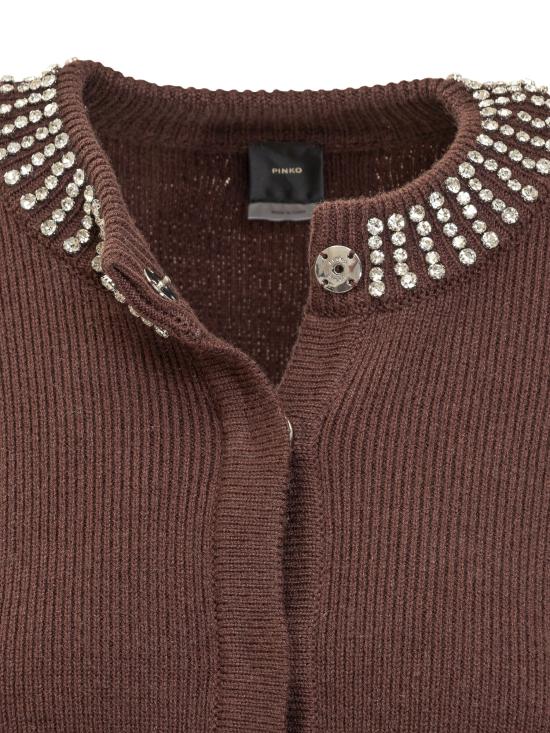 25FW 핑코 가디건 105686A2S4 L99 MARRONE PULCE - PINKO