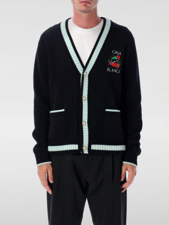 25FW 카사블랑카 스웨터 MPF25KW1001 01 Black