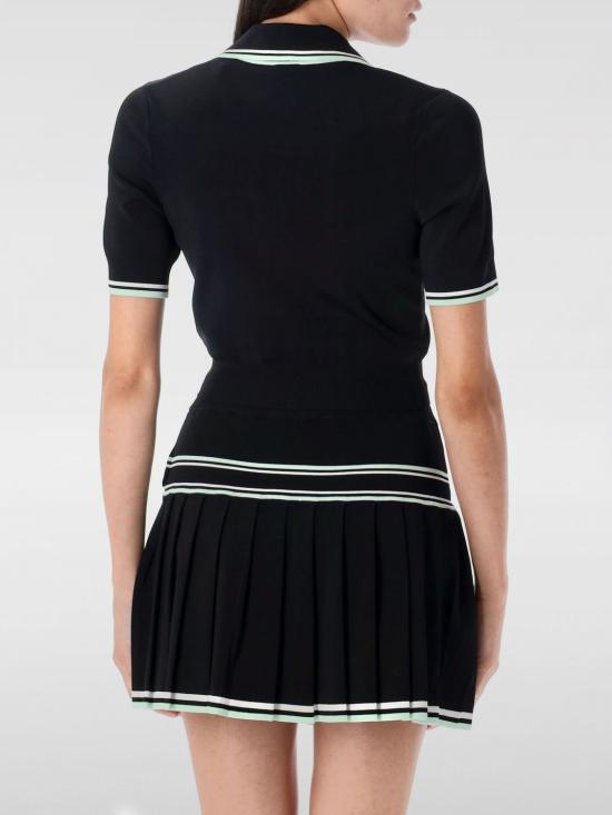 25FW 카사블랑카 폴로 티셔츠 WPF25KW1018 01 Black - CASABLANCA