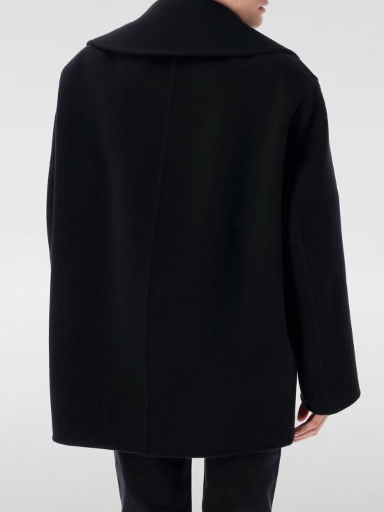 25FW 생로랑 울 피코트 838047Y060R 1005 Black - SAINT LAURENT