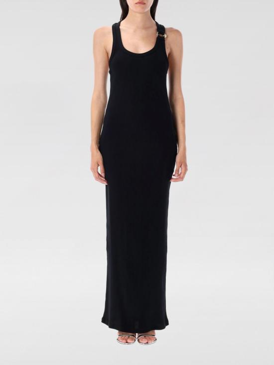 25FW 장 폴 고티에 롱 원피스 2503WDR067J014 00 Black