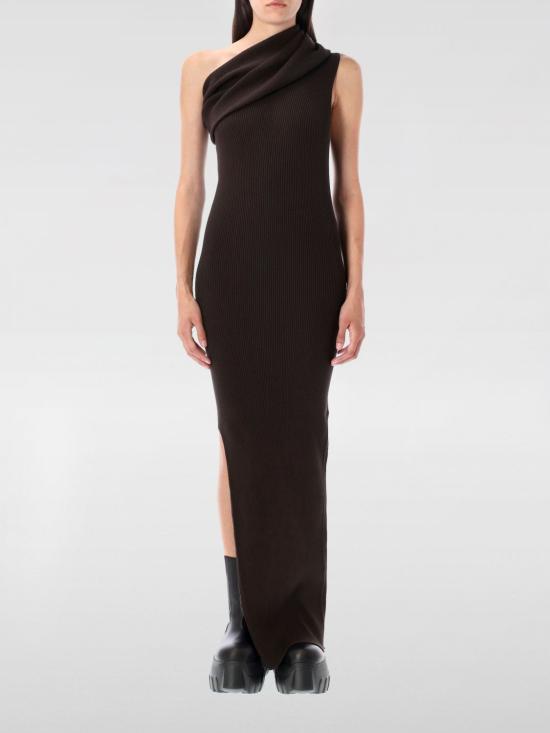 25FW 릭 오웬스 롱 원피스 RP02E4627RIBVI 04 Brown