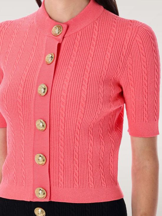 25FW 발망 가디건 FF1KL230KI50 4PG Orange - BALMAIN