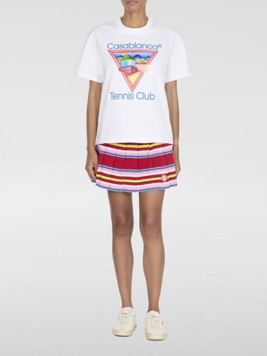 25FW 카사블랑카 반팔 티셔츠 WPF25JTS046 01 White - CASABLANCA