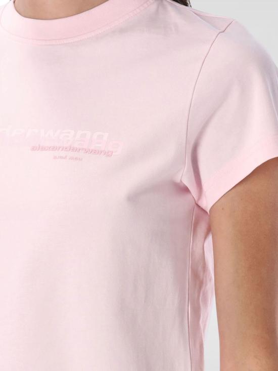 25FW 알렉산더 왕 반팔 티셔츠 1CC3251103 680 Pink - ALEXANDER WANG
