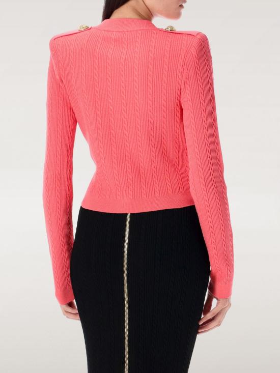 25FW 발망 가디건 FF1KL245KI50 4PG Orange - BALMAIN