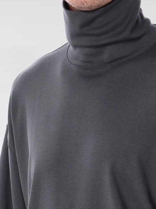 25FW 르메르 릴렉스드 모크넥 티셔츠  TO1467LJ1043 BK878 Grey - LEMAIRE