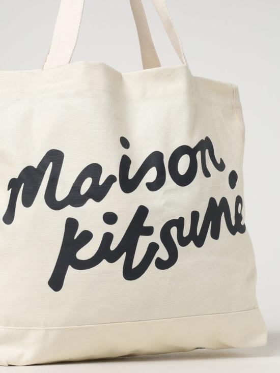 25FW 메종키츠네 핸드라이팅 토트백 OW05124WW9042 P700 Ecru - MAISON KITSUNE