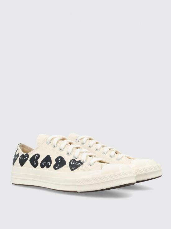 25FW 꼼데가르송 플레이 X 컨버스 스니커즈 AZK126001 2 Beige - COMME DES GARCONS PLAY CONVERSE