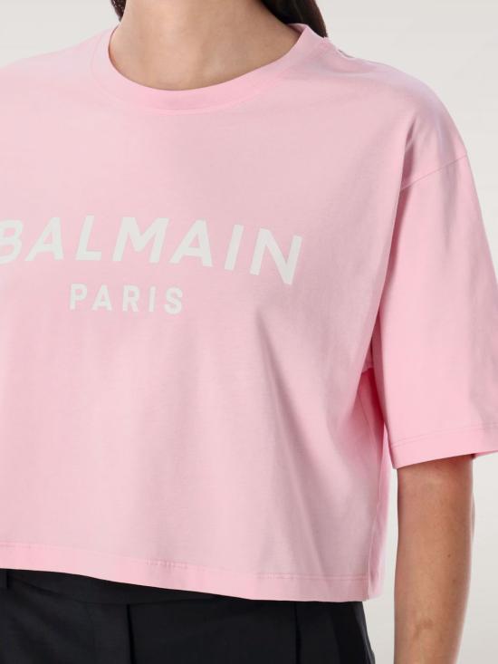 25FW 발망 반팔 티셔츠 BF1EE020BB02 OHV White - BALMAIN