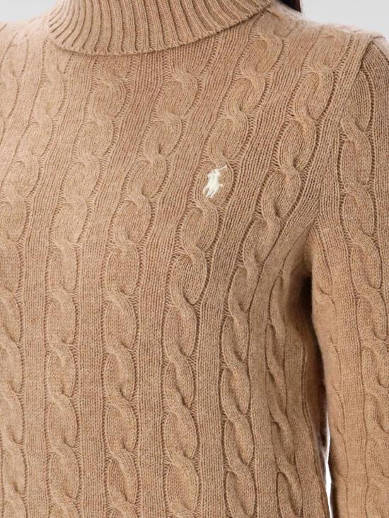 25FW 폴로 랄프로렌 울 캐시미어 케이블 니트 터틀넥  211888686 006 Camel - POLO RALPH LAUREN