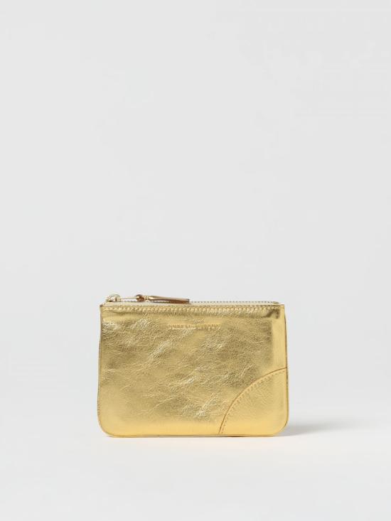 25FW 꼼데가르송 클래식 레더 라인 파우치 SA8100G Gold