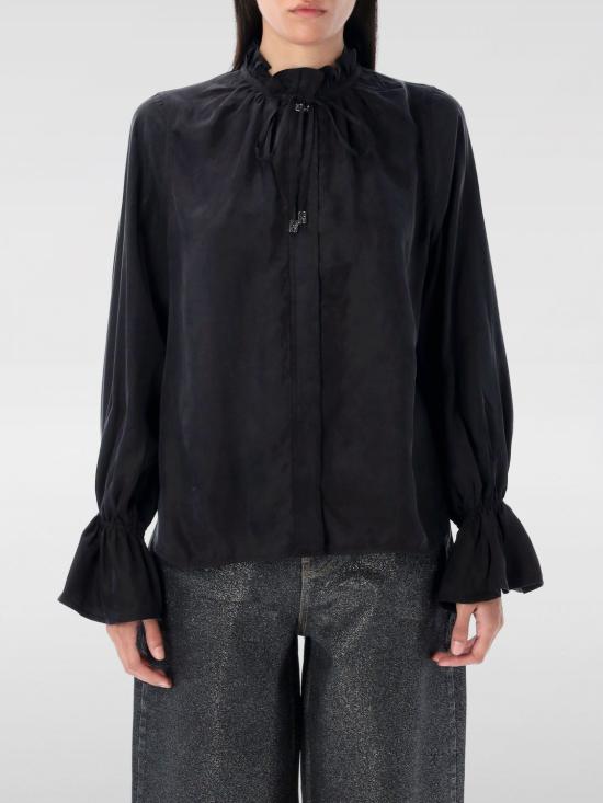 25FW 가니 블라우스 W0856 099 Black