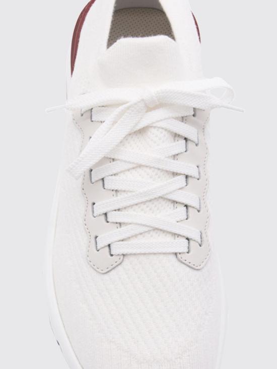 25FW 브루넬로 쿠치넬리 코튼 니트 세미 폴리쉬드 카프스킨 러너 MZUPMBO252 CJ987 White - BRUNELLO CUCINELLI