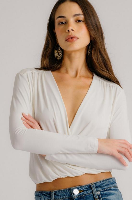  사블린 블라우스 카디즈 랩 셔츠 - SABLYN