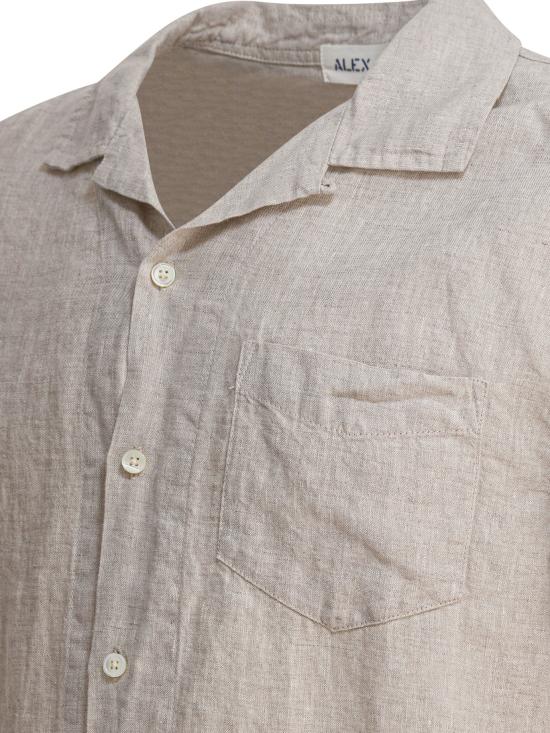 26SS 알렉스 밀 반팔 셔츠 234 MS035 3139FLAX Beige - ALEX MILL